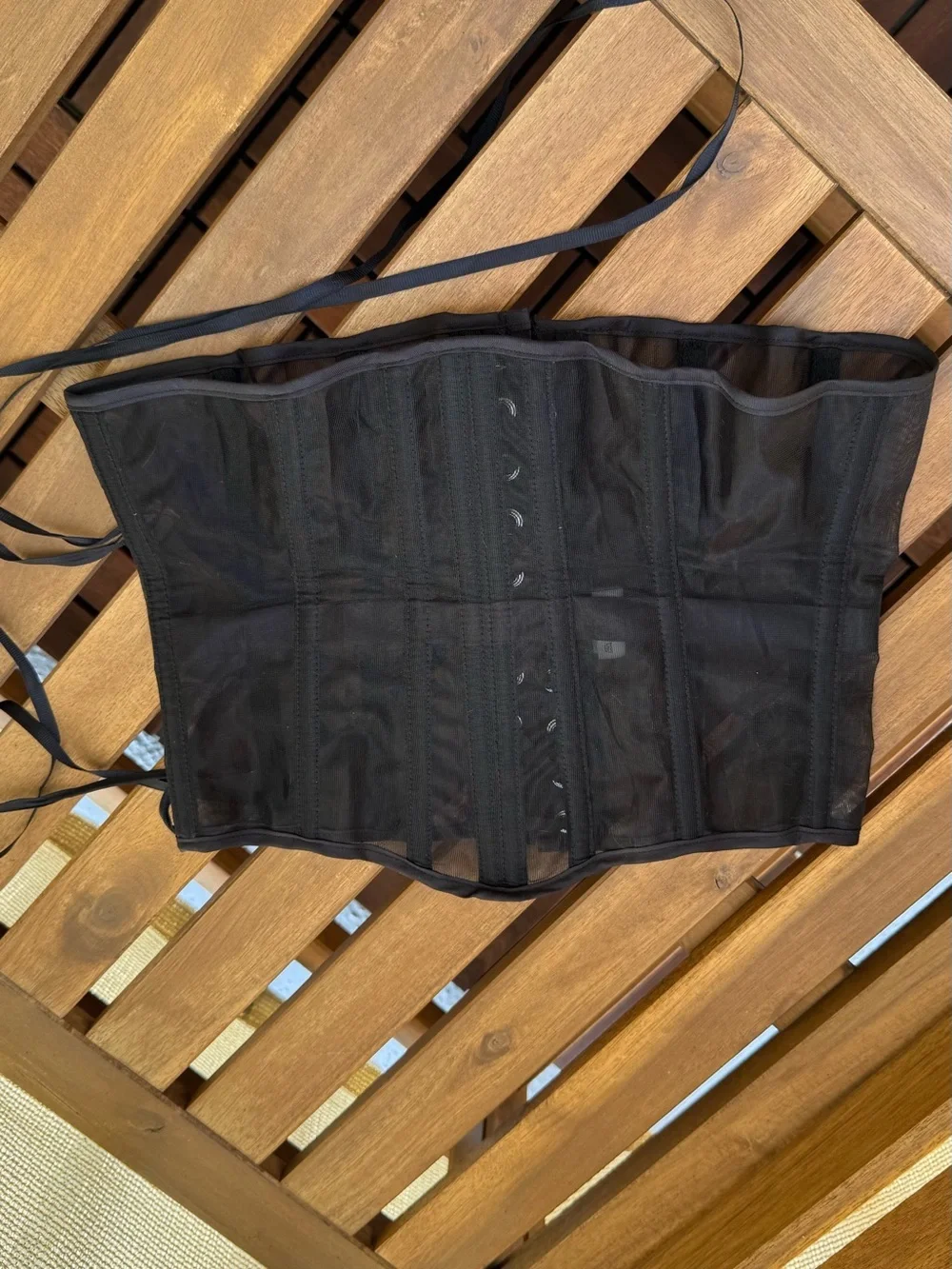 Sheer Black Waist Cincher Corset — Sculpting Shapewear - Picture 4 of 8